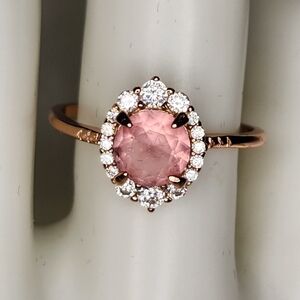 Pink s925 Circle Cut Ring